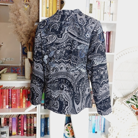 Laura Ashley Paisley Floral Button Blouse Jacket Top P3601 - Picture 6 of 10